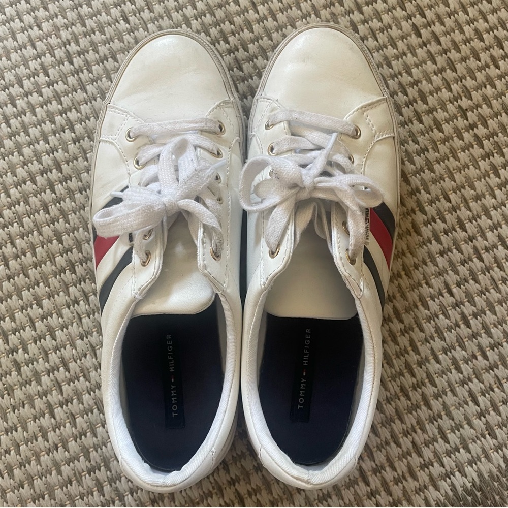 Tommy Hilfiger Women's Lightz Sneakers - white multicolored stripe - size 9.5 - Picture 8 of 13